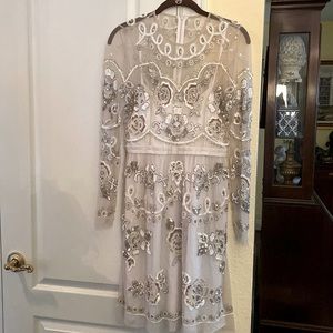 Needle & Thread Long Sleeve Beaded Dress